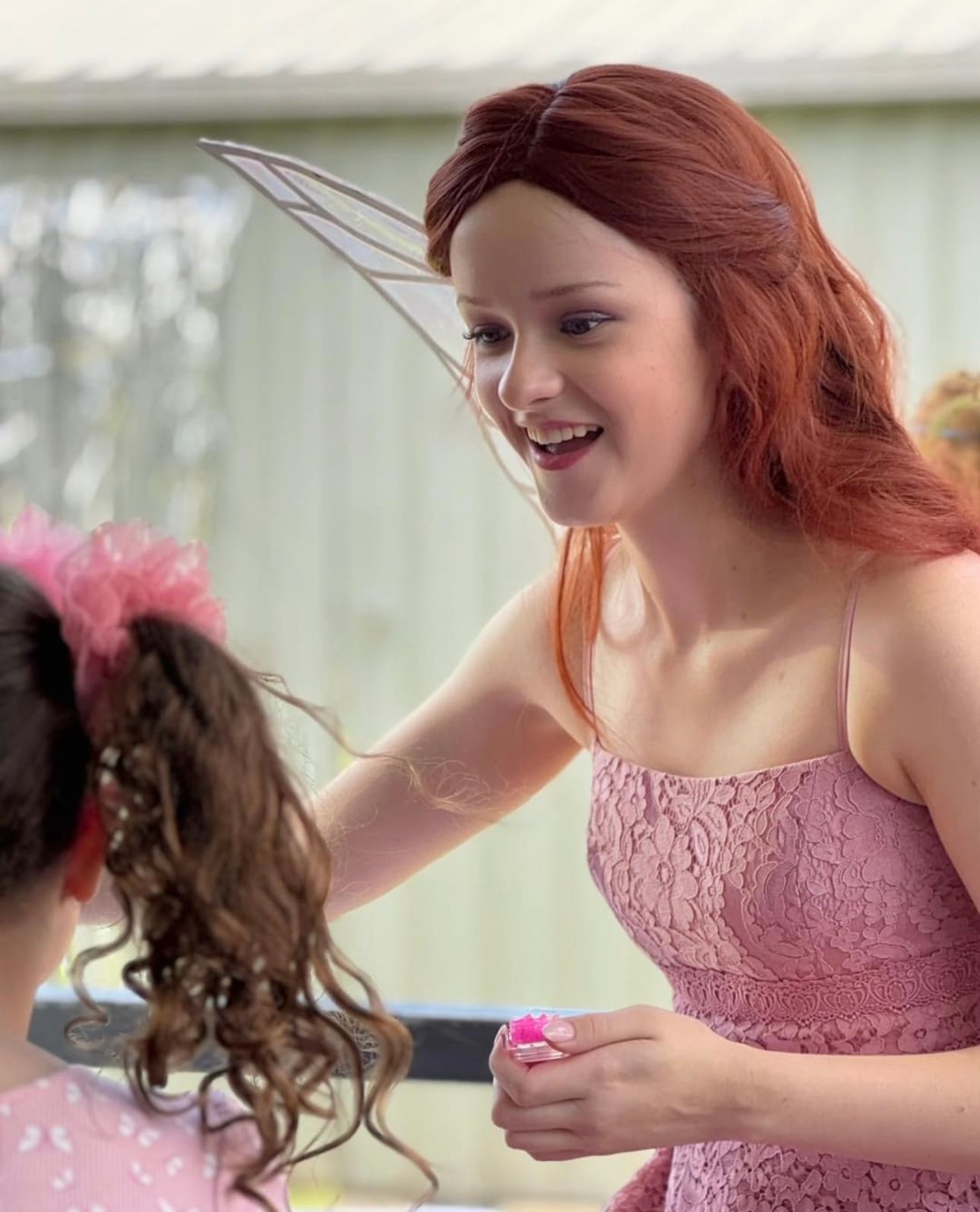 Princess performer entertaining children